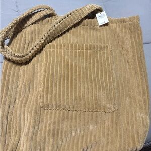 American Eagle Tan Corduroy Shoulder Bag